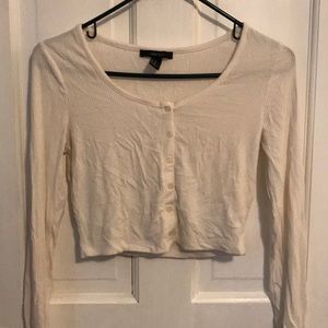White long sleeve crop top